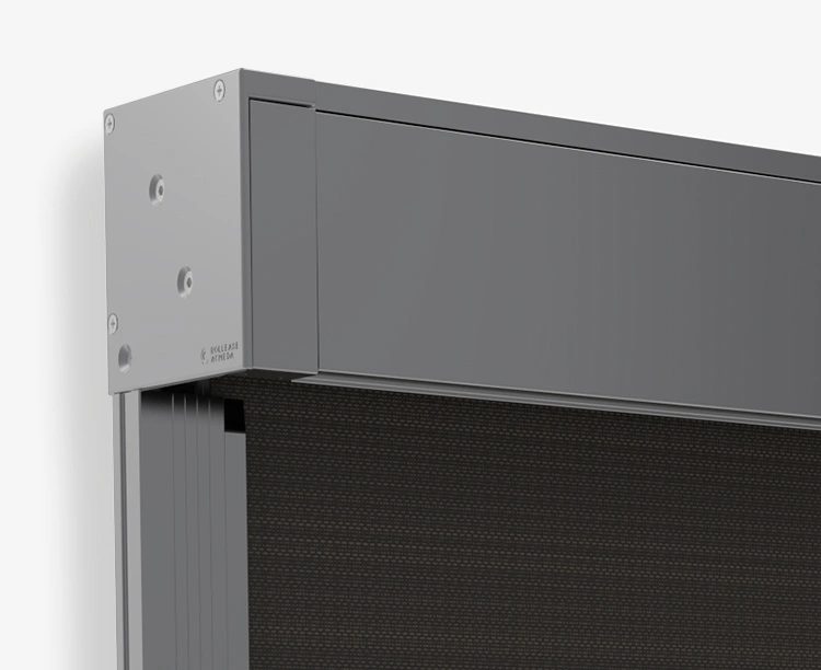 Outdoor blinds Melbourne - Zipscreen semi fascia profile showing streamlined partial architectural cover, modern clean lines with reduced visual bulk, ideal for contemporary Melbourne homes